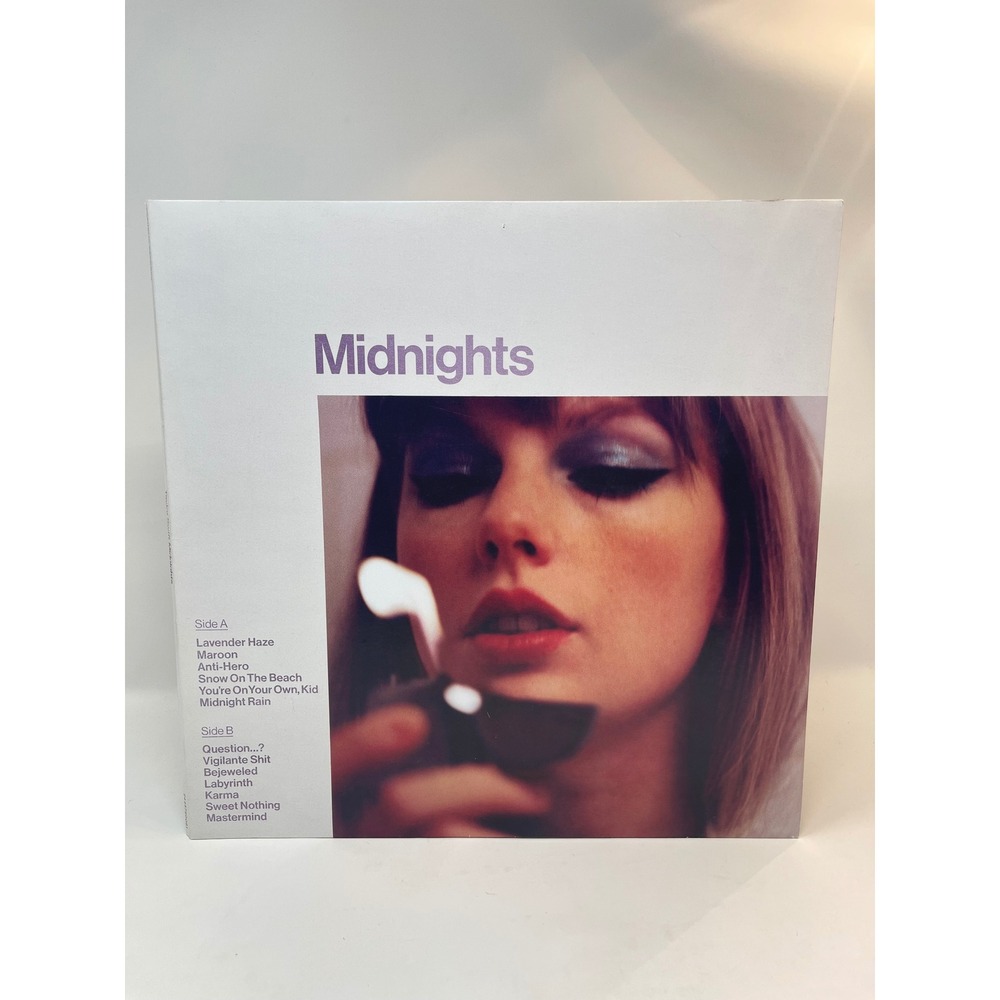 Taylor Swift Midnights Vinyl LP Moonstone Blue Edition Marbled Lavender